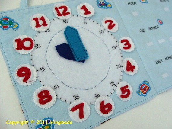Fabric Clock and Number Game